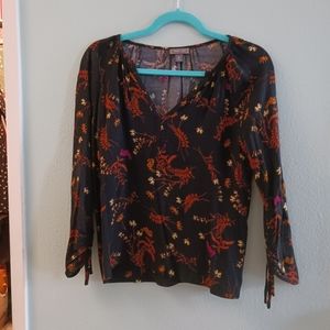 Point Sur 100% Viscose Long Sleeve Blouse | SIze M